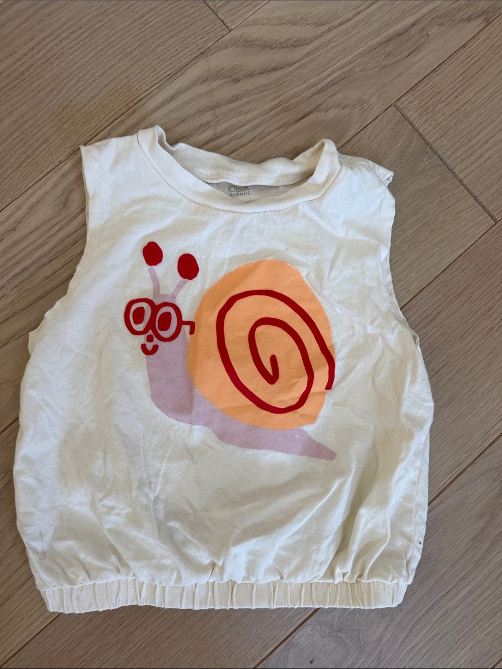 Carter's White Tank Top with Colorful Snail Graphic
